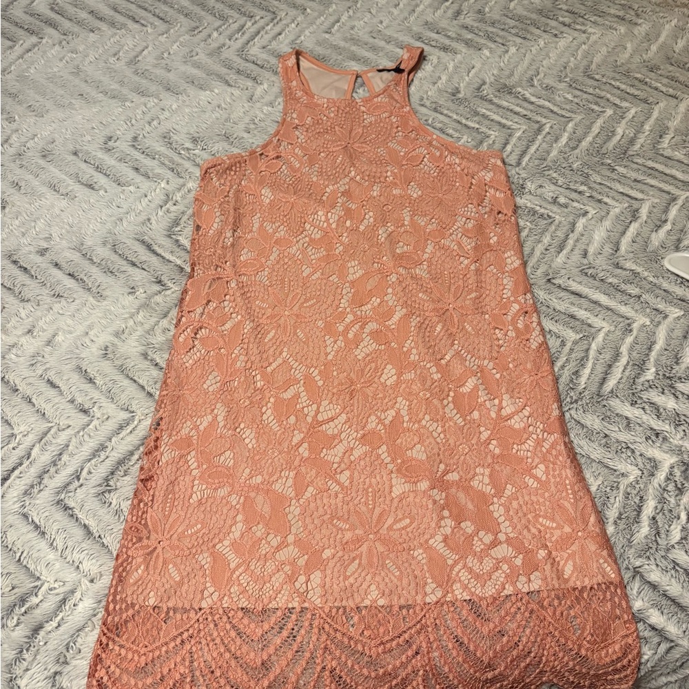 Express Pink Halter Midi Sundress